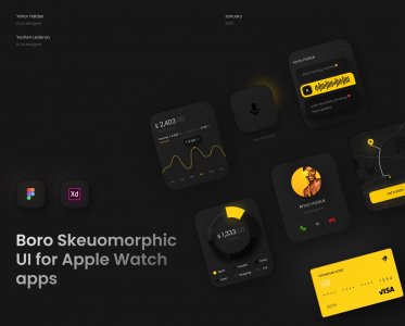 Boro Free UI Kit for Apple Watch Apps