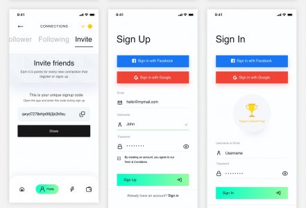 Trivia App Free UI Kit for Adobe XD