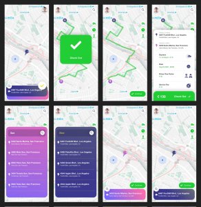 Delivery Truck App Free UI Kit for Adobe XD