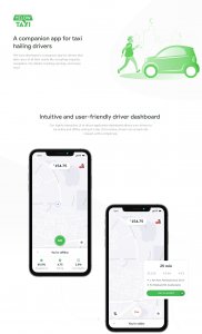Yelow Taxi Driver App for Adobe XD