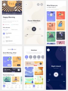 Meditation Free App UI Kit for Figma