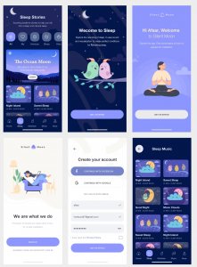 Meditation Free App UI Kit for Figma