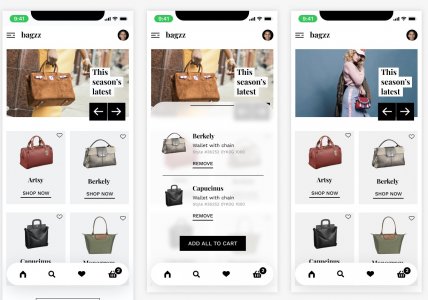 Bagzz - Free Shopping UI Kit for Figma