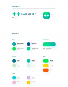 Health Industry Design System UI Kit for Adobe XD