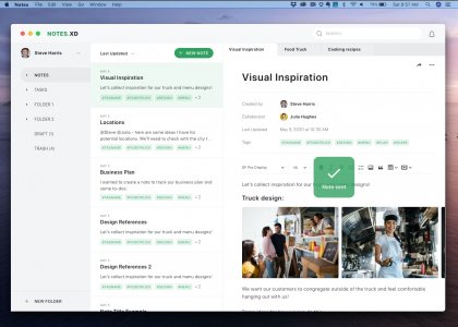 Adobe Note UI Kit for Adobe XD
