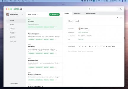 Adobe Note UI Kit for Adobe XD
