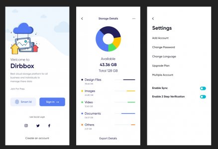 Dribbox Online Cloud Storage for Figma