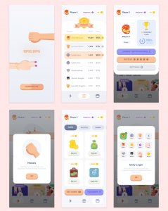 Epic Mobile Game UI Kit for Sketch