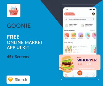 Goonie - Online Market UI Kit for Adobe XD and Sketch
