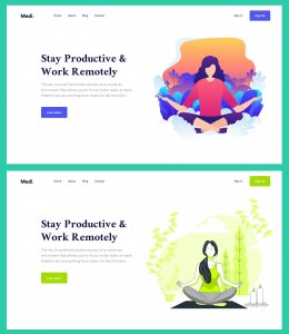 Medi - Meditation Web Headers for Figma