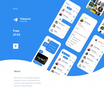 Telegram App UI Kit for Figma