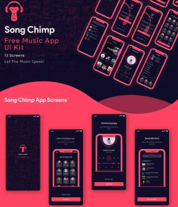Song Chimp - Free Music App for Adobe XD