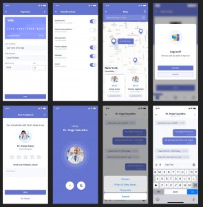 Digital Clinic Free UI Kit for Sketch
