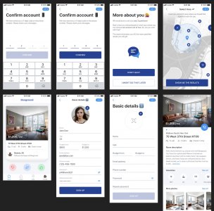 Find a Roommate Free UI Kit for Sketch