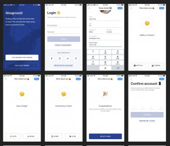 Find a Roommate Free UI Kit for Sketch
