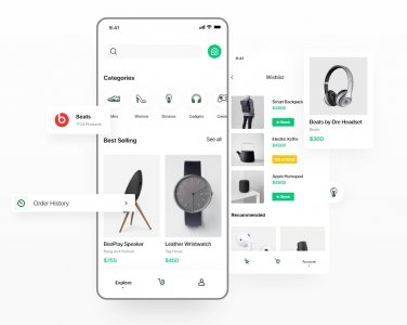 Shopping UI Kit for Adobe XD