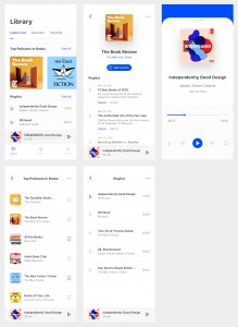 Podcast App UI Kit for Adobe XD