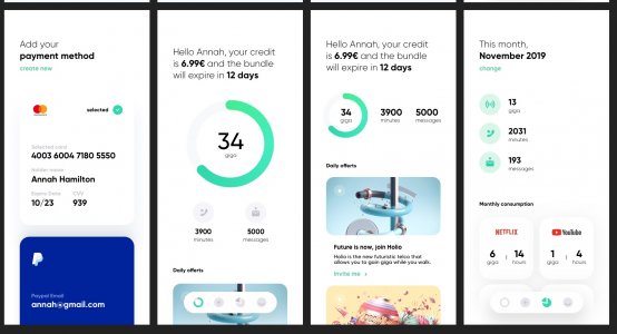 Telco Skeumorph App for Sketch