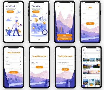 Travel App for Adobe XD