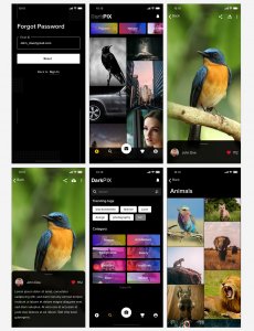 DarkPIX UI Kit for Adobe XD