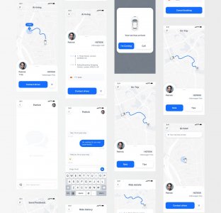 Taxi App UI Kit for Figma