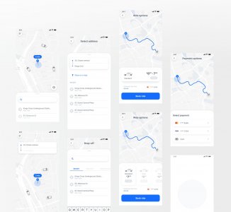 Taxi App UI Kit for Figma