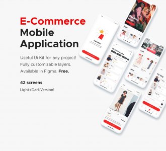 E-Commerce Mobile App for Figma