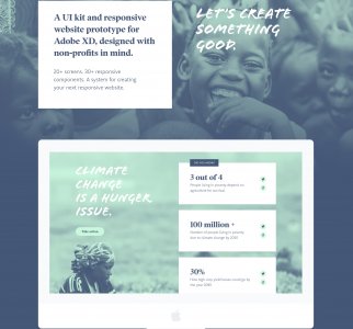 Non Profit UI Kit for Adobe XD