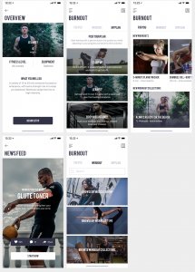 Burnout - Fitness App free for Photoshop