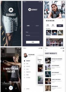 Burnout - Fitness App free for Photoshop