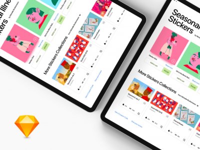 Stickers Shop App UI Kit