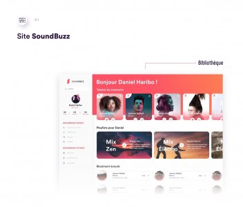 SoundBuzz Music App Free UI Kit