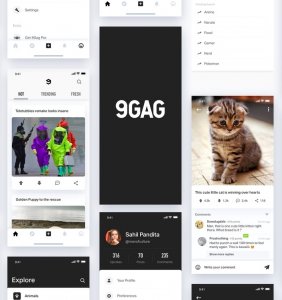9GAG Redesign UI Kit