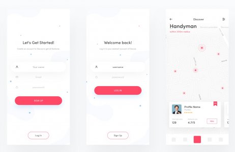 Handyman App UI Kit For Adobe XD