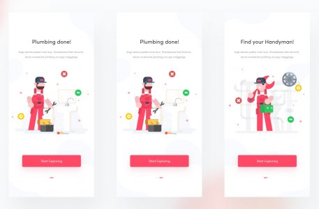 Handyman App UI Kit For Adobe XD