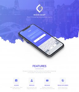 Moon Heart Free Adobe Xd UI Kit