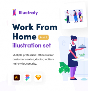Illustraly - Work from Home Illustration