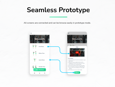 All in one Fitness Mobile App UI Kit