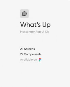 What's Up - Messenger App UI Kit-Figma iOS UI Kit