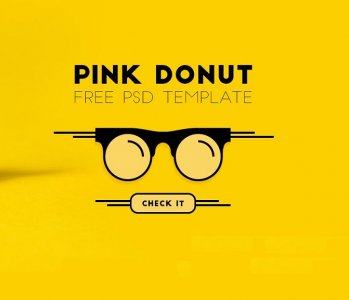 Pink Donut - FREE PSD Template
