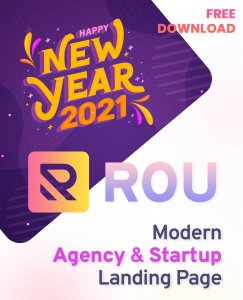 Rou - Startup & Agency Landing Page PSD Free Download