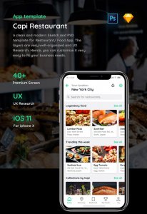 Free Capi Restaurant iOS UI Kit