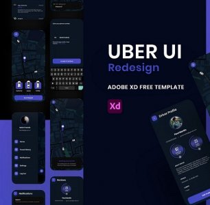Uber App - Free XD Template