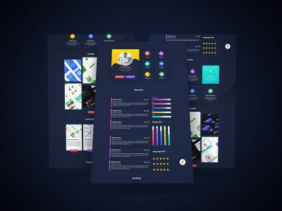 CV Resume One Page XD Free Template