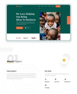 Charity – Donation Landing Page Free Figma and HTML