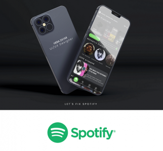Spotify App Redesign UI Kit is an AdobeXd resource
