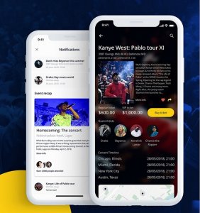 Concept Ticketing App with full prototype and UI Kit