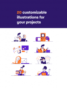 20 FREE Whoooa! vector and customizable illustrations for your projects