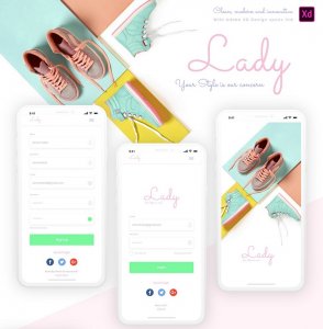 Lady - Free Elegant APP DESIGN TEMPLATE