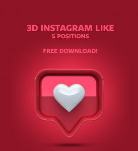 3D Instagram Like - FREE DOWNLOAD